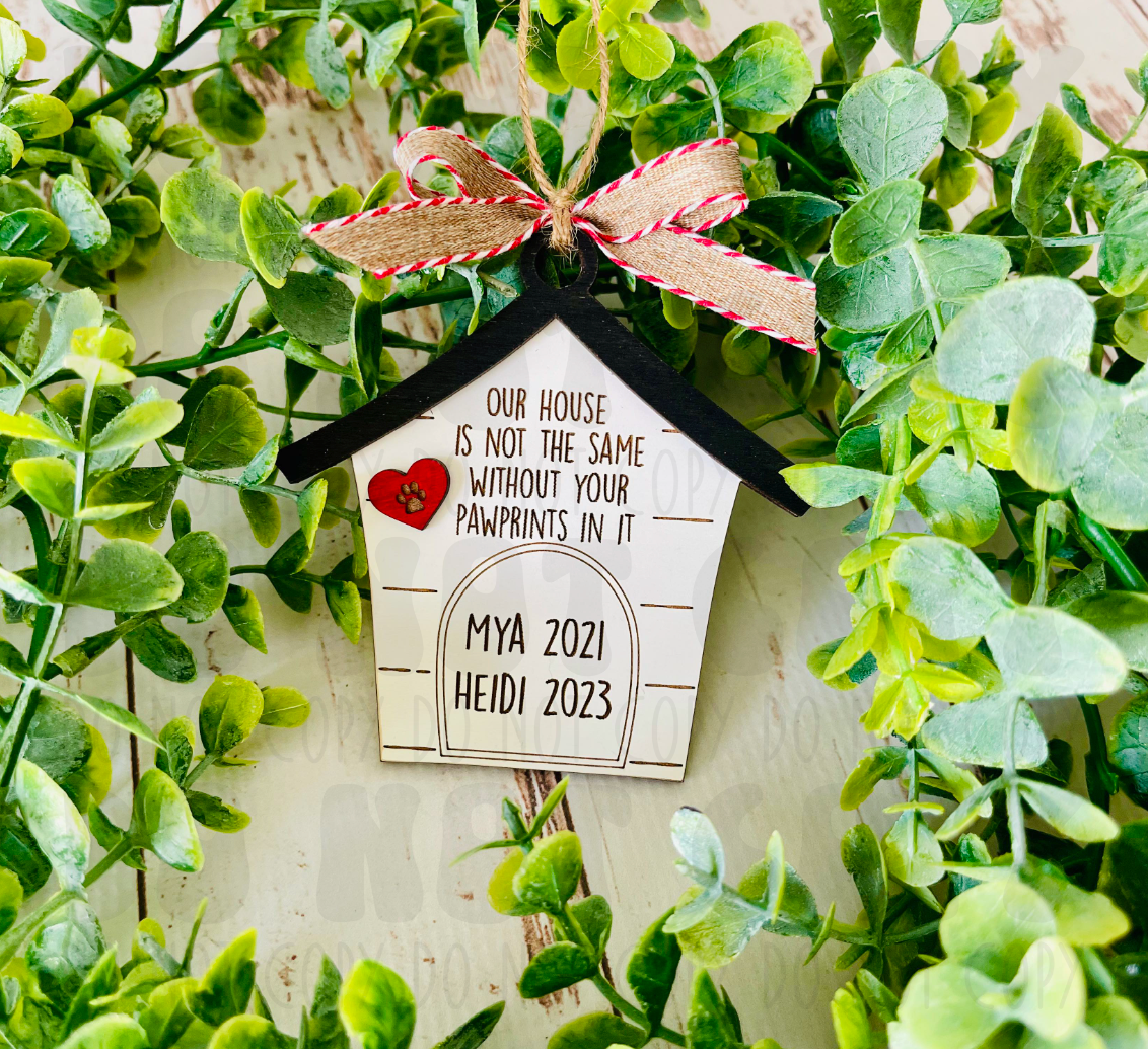 Without Your Pawprints Ornament