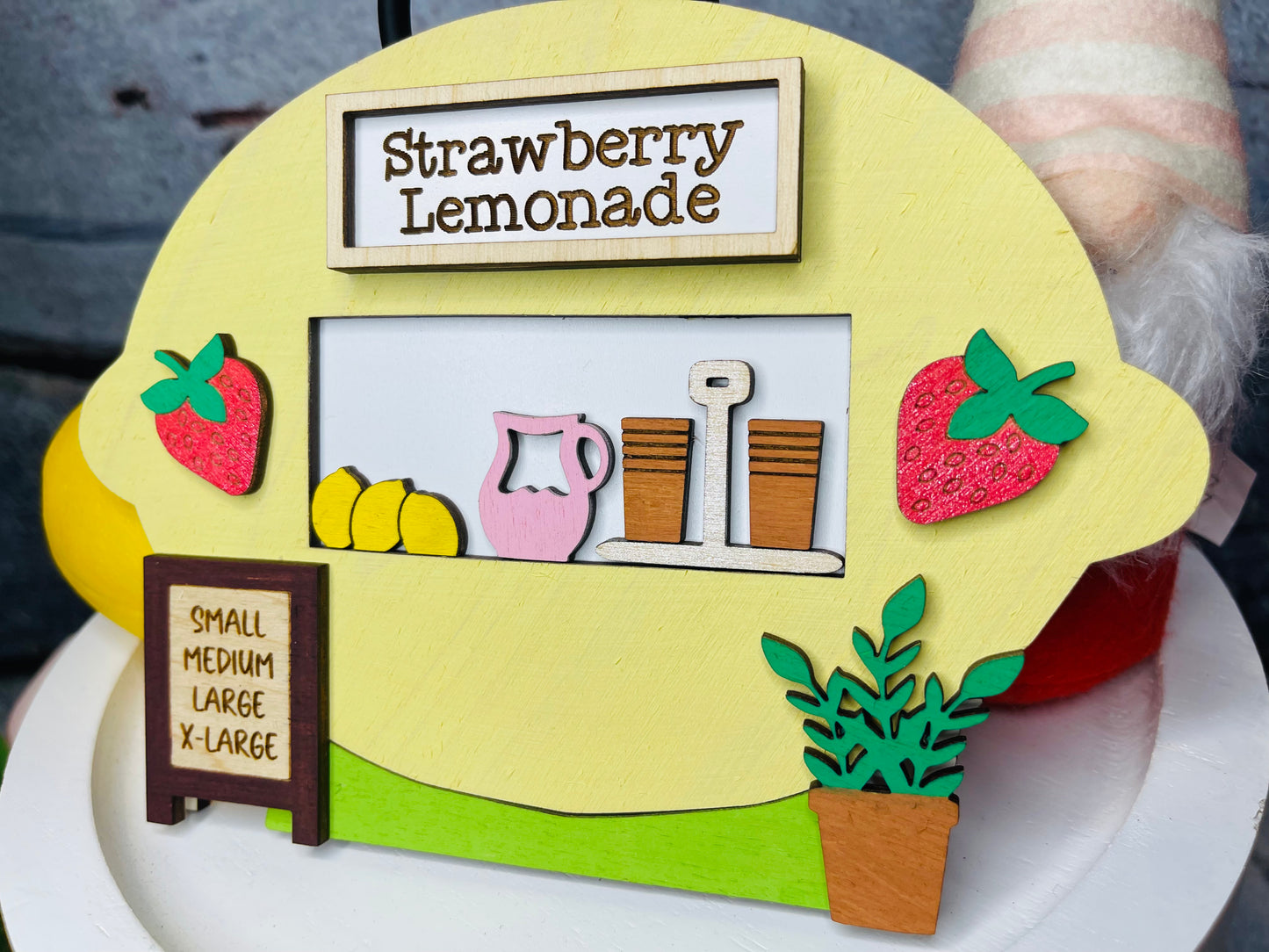 Strawberry Lemonade Tiered Tray
