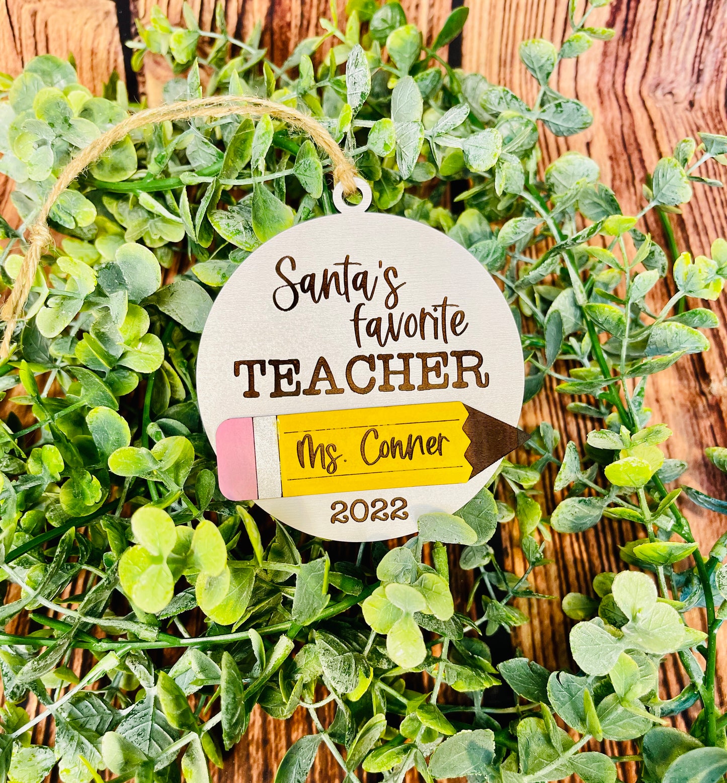 Santa's Favorite Teacher Ornament