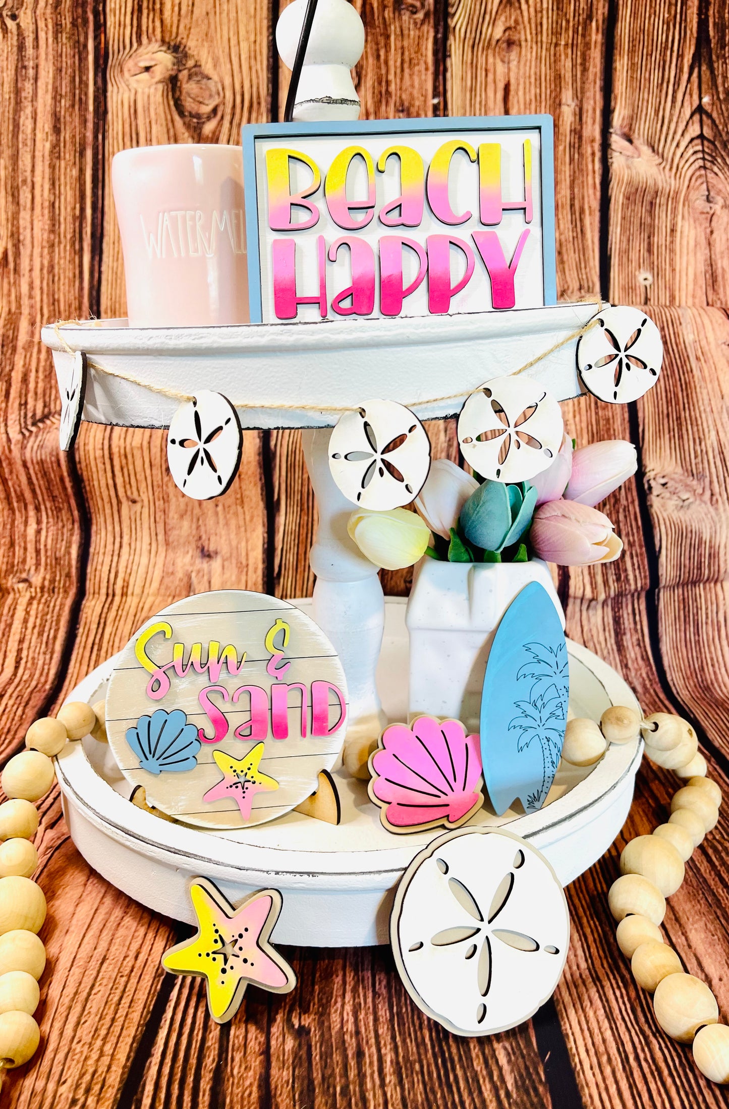 Beach Happy Tiered Tray