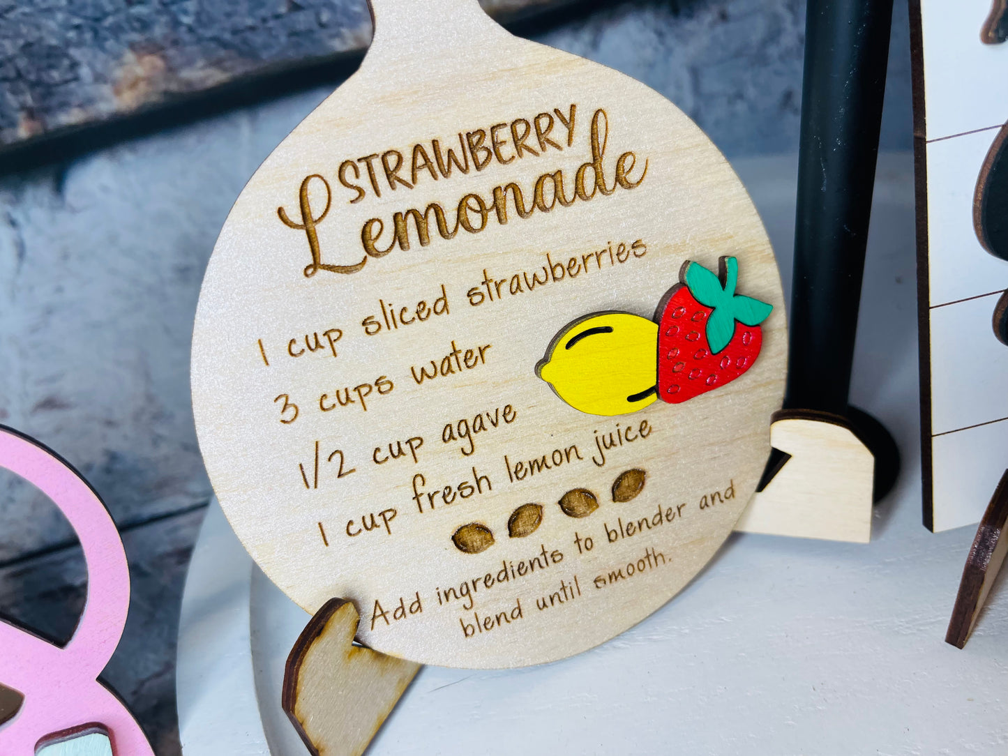 Strawberry Lemonade Tiered Tray